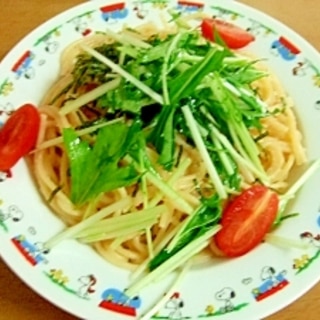 たらこと水菜のスパゲティー♪